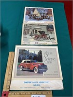 vintage calendars, car, calendars, ad,