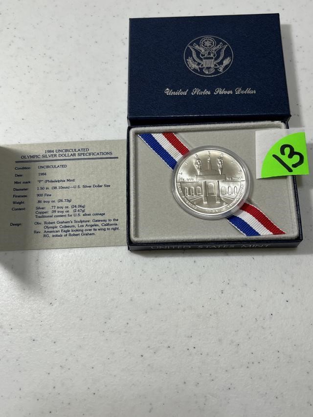 1984 Olympic Uncirculated Silver Dollar