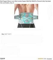 Sz.M Acirae Back Support Brace Unisex