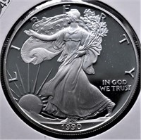 1990 S PROOF SILVER EAGLE
