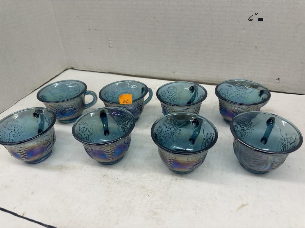 8 cnt Carnival Glass Cups