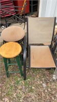 3 Metal Chairs