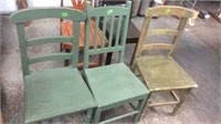 3 VARIOUS WOOD CHAIRS