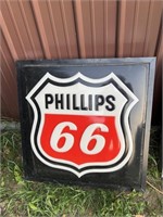 Vintage Phillips 66 gasoline gas station embossed