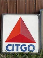 Citgo gasoline embossed plastic gas station