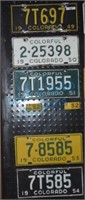 1949-1954 Co. license plates