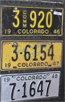 1946-1948 Co. license plates