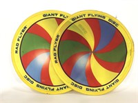Pair of giant flying discs