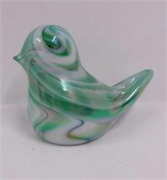 1950's Gibson iridescent blown swirl glass bird