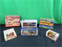 Toy Skidsteers, school bus, tractors, & more