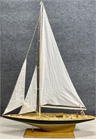 Large Vintage Wooden Model Sailing Ship / Boat