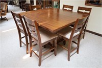 GREENVALLEY BAR HEIGHT KITCHEN TABLE WITH 6 CHAIRS