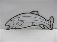 26"x 10.5" Metal Fish Art