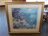 Floral Landscape Print in Frame