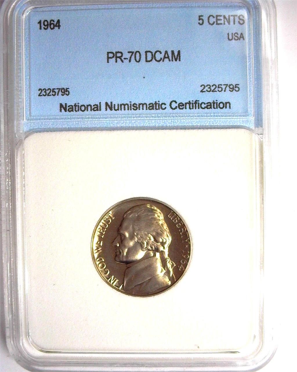 1964 Nickel NNC PR70 DCAM