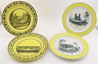 4 French Yellow Transfer Plates