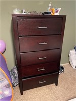 Wooden Five Drawer Dresser