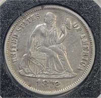 1872 Seated Liberty Dime