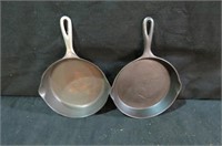 (2X) WAPAK #6 & MI #6 CAT IRON SKILLET