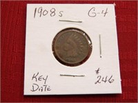 1908s Indian Head Cent - G-4 - Key Date