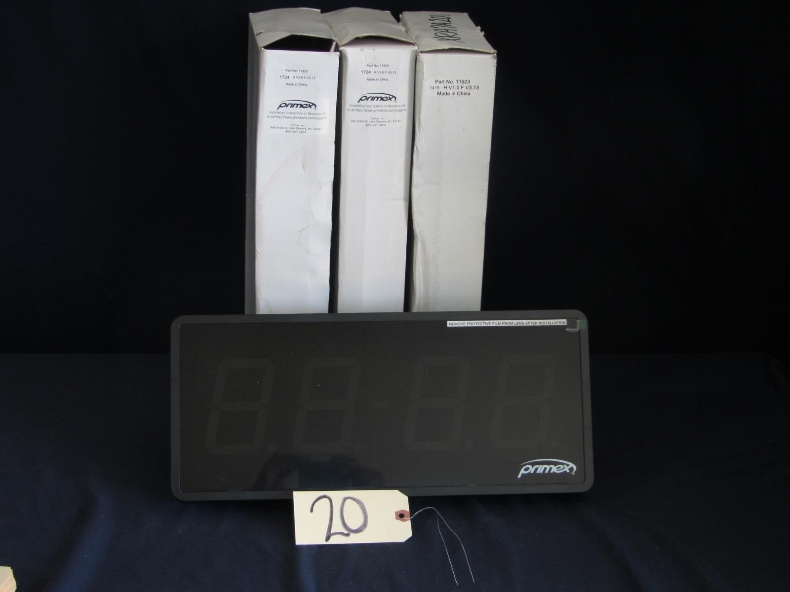 Qty 3 New Primex 11923X Digital Clocks
