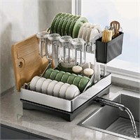 ALANSON Dish Drying Rack, Easy to Assemble Stainle