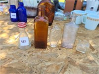 Vintage glass bottle lot