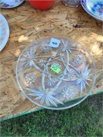 Vintage cut glass platter