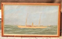 T. Willis Painting of Yacht “Neaira”