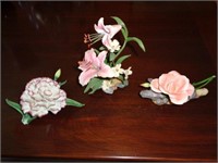 Porcelain Figures & Flowers, some damaged