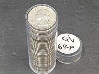 40- 19654 Washington Silver Quarters