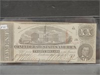 1863 Confederate $20 Note