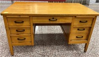 54 " maple teachers desk- good condition