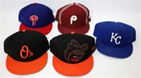 5 New Era Baseball Hats Caps Orioles, Phillies +