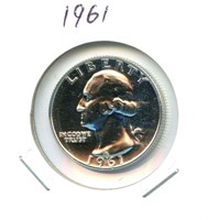 1961 Washington Silver Quarter Proof