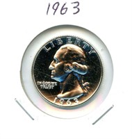 1963 Washington Silver Quarter Proof