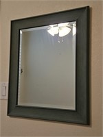 Sage Color Wood Framed Wall Mirror