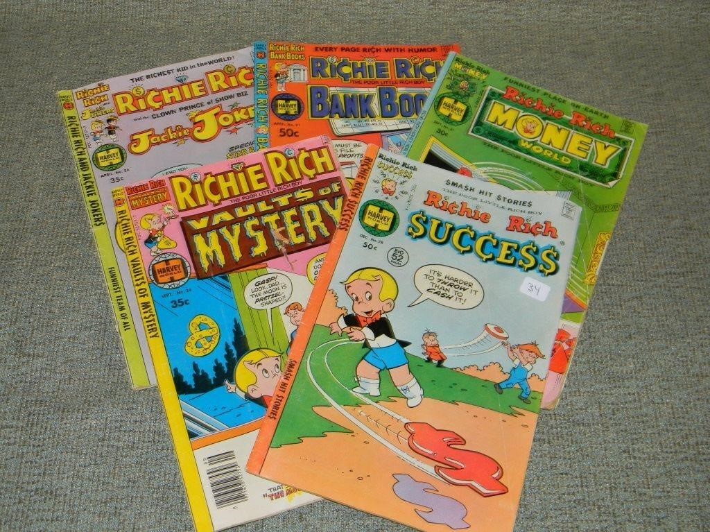 5 - Richie Rich Comic books