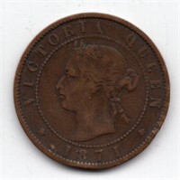 1871 PEI 1 Cent Coin