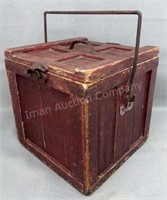 Neat Old Painted Egg Crate w/ Lid