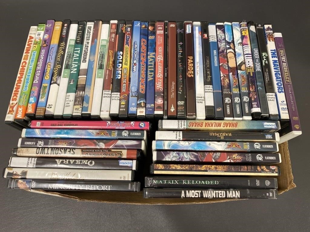 Collection of Over 40 Anime and Movie DVDs