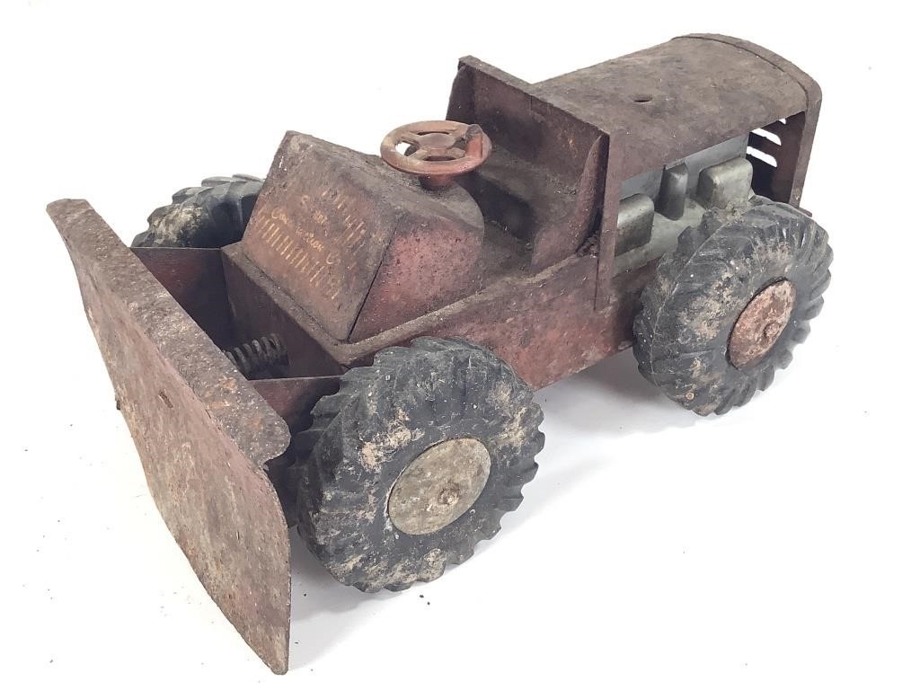 Vtg Structo Construction Pressed Steel Bulldozer