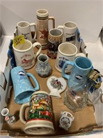 FLAT W/ BEER STEINS & BARWARE OF ALL KINDS