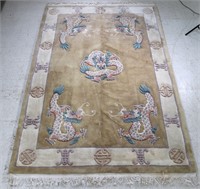 Chinese Sculpted Wool Area Rug, 6'1" x 9'5"