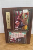 Vintage Shaq Basketball / Sports  Cards on Plaque