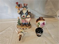 Porcelain Figurine and Vases