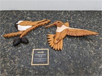 Troywood Hand Made Wooden Bird Pair