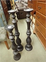 (3) Candle Holders / (2) 37 1/2"H / (1) 31"H