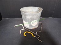 Bucket w/ Multi-Purpose Garage Hooks