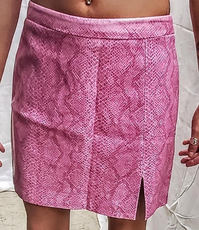 Pink Snake Skin Skirt